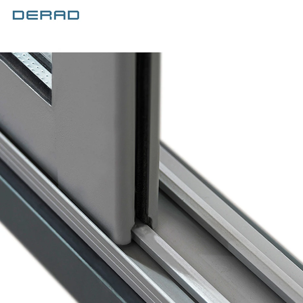 Frame sliding aluminum glass window American standard sliding aluminum window with white grey double glazing tempering glass factory