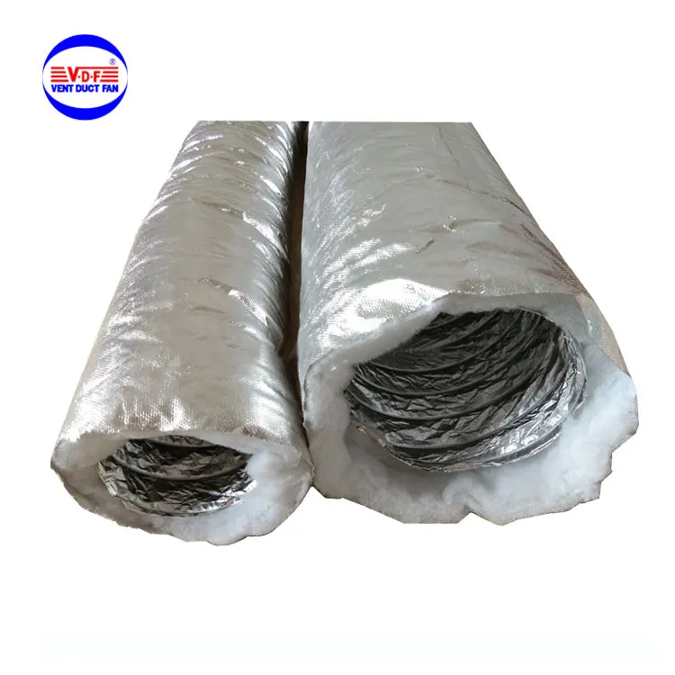HVAC System Aluminum Foil Supply Insulation Flexible Duct 5cm Thick ...