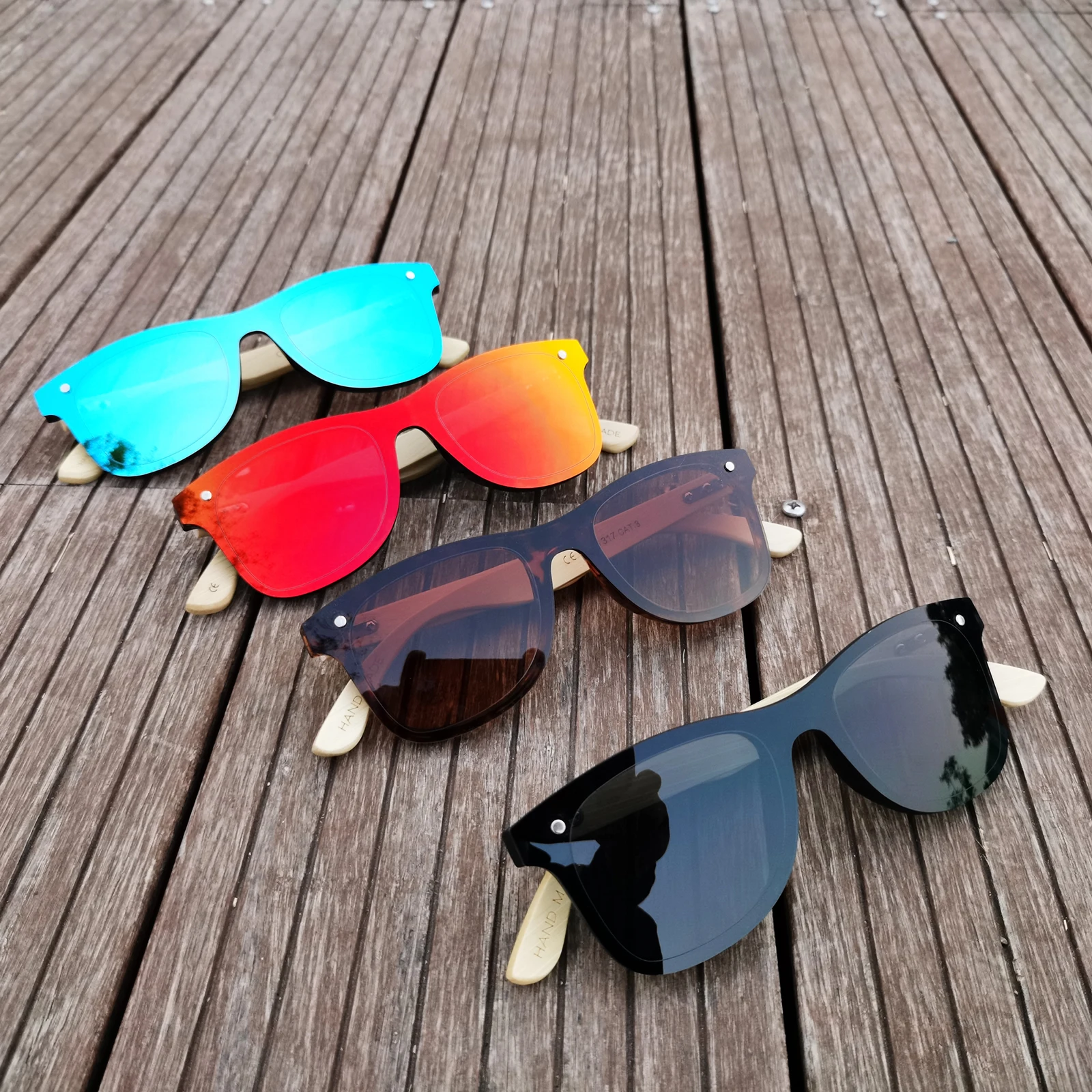 Sunglasses Occhiali Da Sole In Legno Uomo Occhiali Da Sole Conchen - Main Image