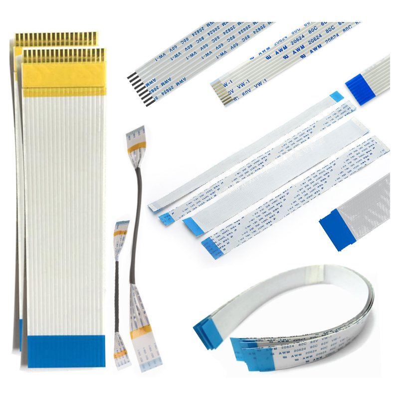 Custom Pitch AWM 20624 80C 60V Flexible Flat Cable (FFC) for Electronic Devices for VW-1 LCD TV DVD Player Raspberry Pi Camera