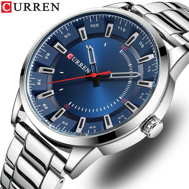 CURREN Sport Men Watch Top Brand Luxury Business Waterproof Male Clock Stainless Steel Quartz Man Wristwatch Gift 8406