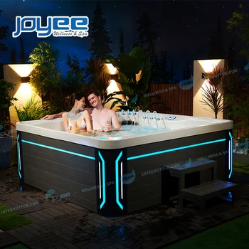 JOYEE New Design Big Spa Led Skirt Best Quality Acrylic 5 Places Hydro whirlpool Hot Tub Outdoor Spa Wholesale Price