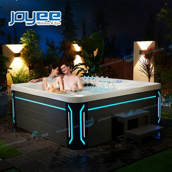 JOYEE New design Big Spa led skirt best quality acrylic 5 places hydro whirlpool hot tub outdoor spa wholesale price