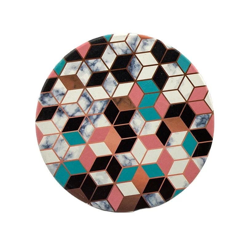 Free Sample Custom Printed Ceramic Coasters Low MOQ 100Pcs Factory Manufacturing Thickness 5mm