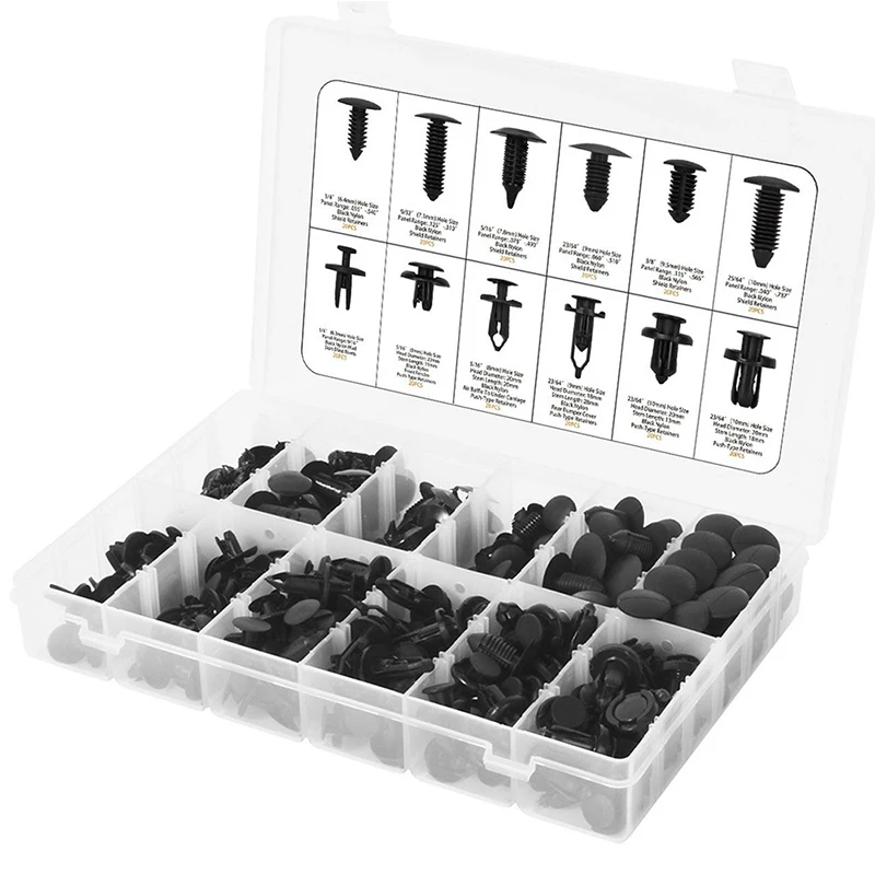 Automotive Plastic Fastener Kit, 240 Piece