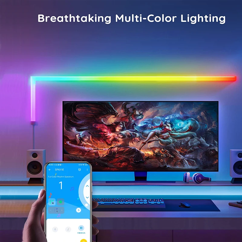 Умный настенный разноцветный RGB-светильник Glide с синхронизацией музыки домашний декор светодиодный светильник для игр потоковый динамический световой