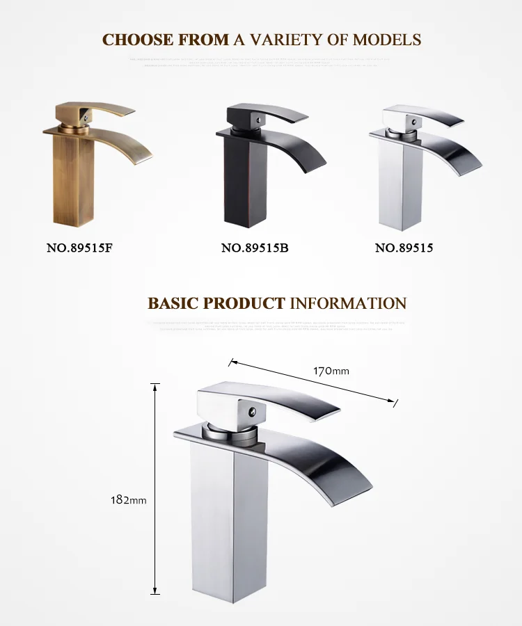Hot Sales Brass Bath Mixer Chrome Waterfall Faucet Basin Taps