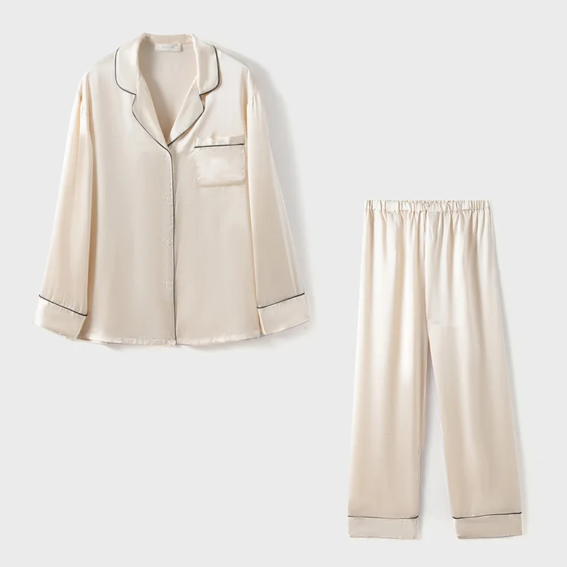 Pyjamas for Couple Men Women's Sleepwear Sets Silk Clothes Viscose Silk Pajamas Lounge Wear Set