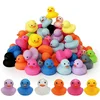 mixed-color ducks