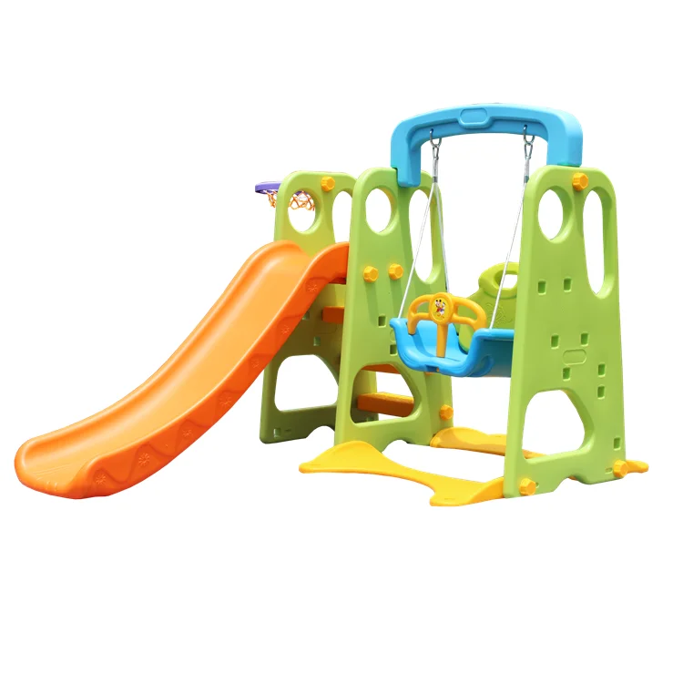 Playground Equipment Step Step Slide for Kids Plastic Little Tikes  Slide Toys Baby Play With Basketball Hoop Kids Pool Slide