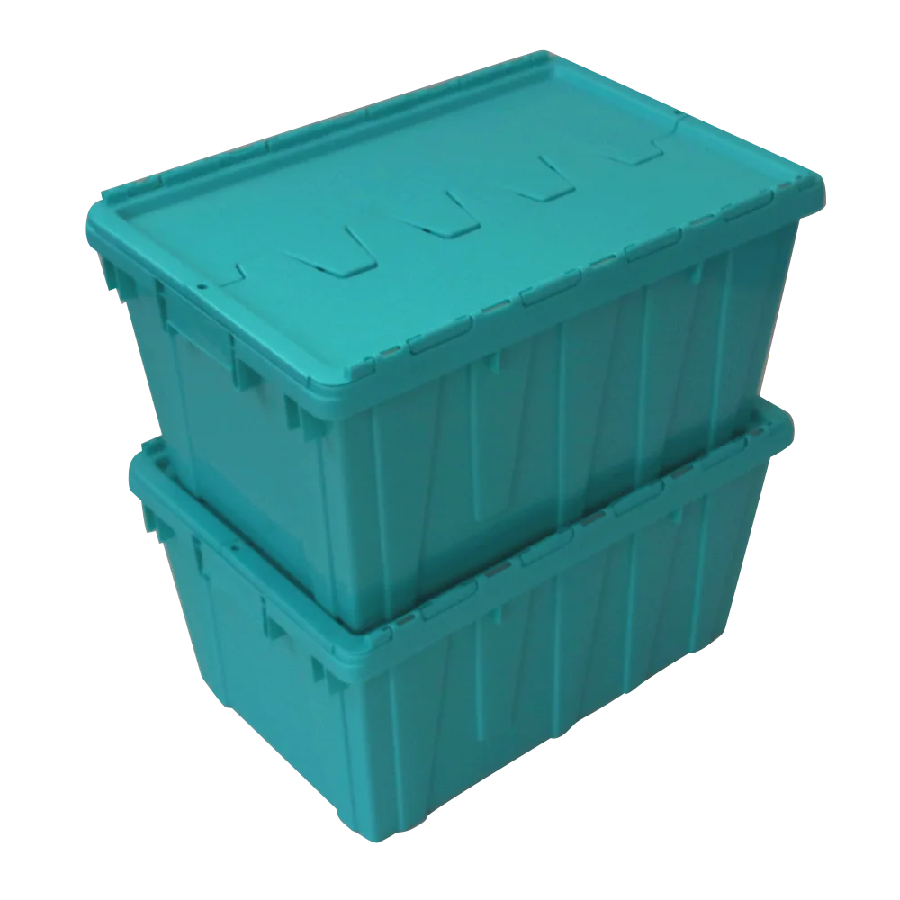 JOIN Attached Lid Crates Durable Stackable Storage