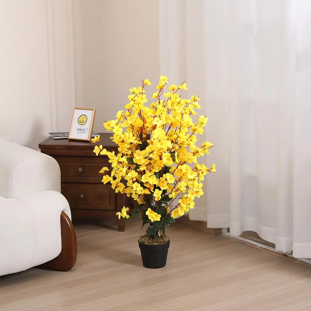 Artificial Trees Grass Flower Good Quality Rose New Fashion Hotel Green Popular With Vase Fake Plants Indoor