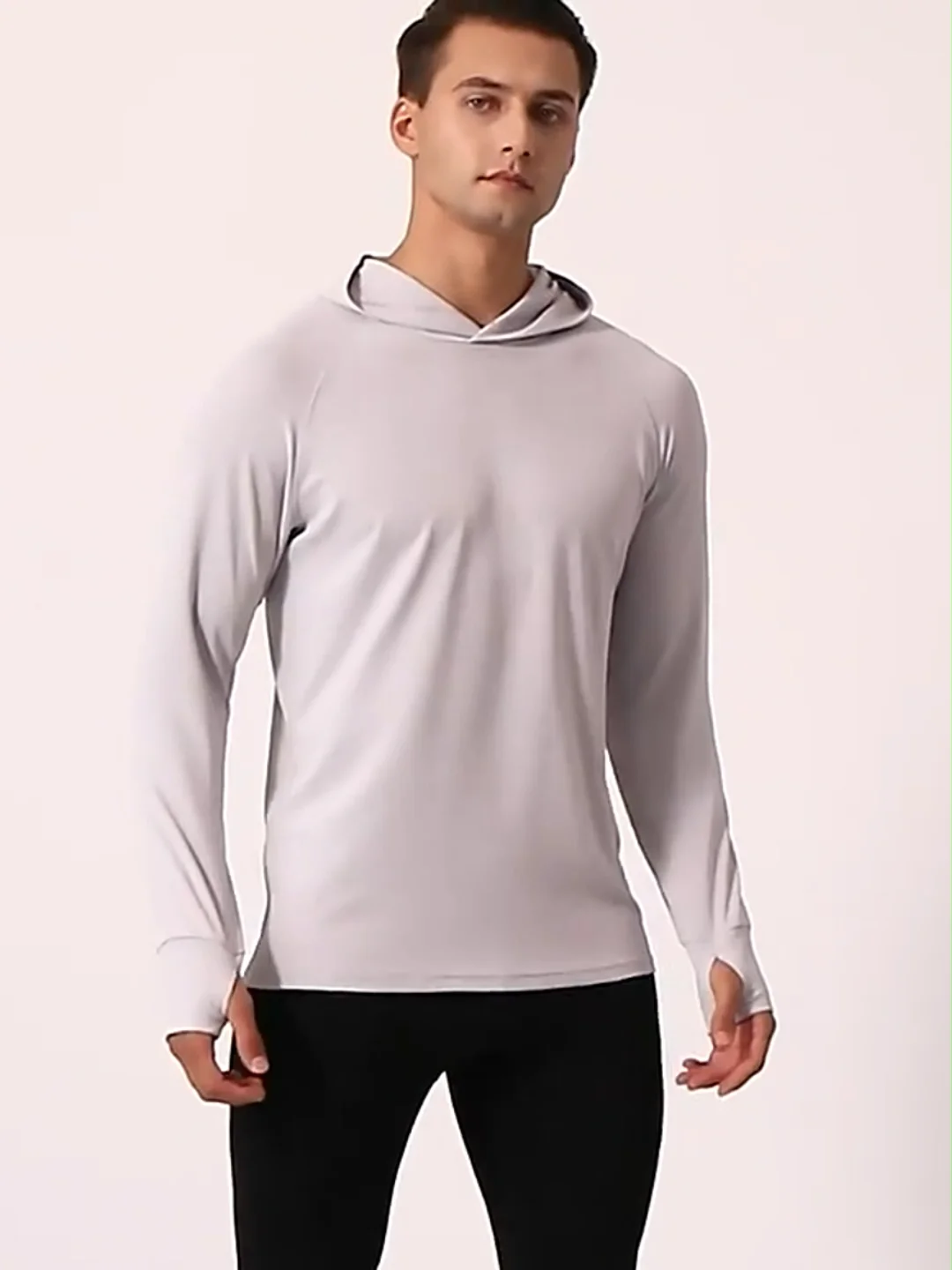 Dropshipping Men's Running Fitness Clothes Long Sleeve Gym Sports Suits