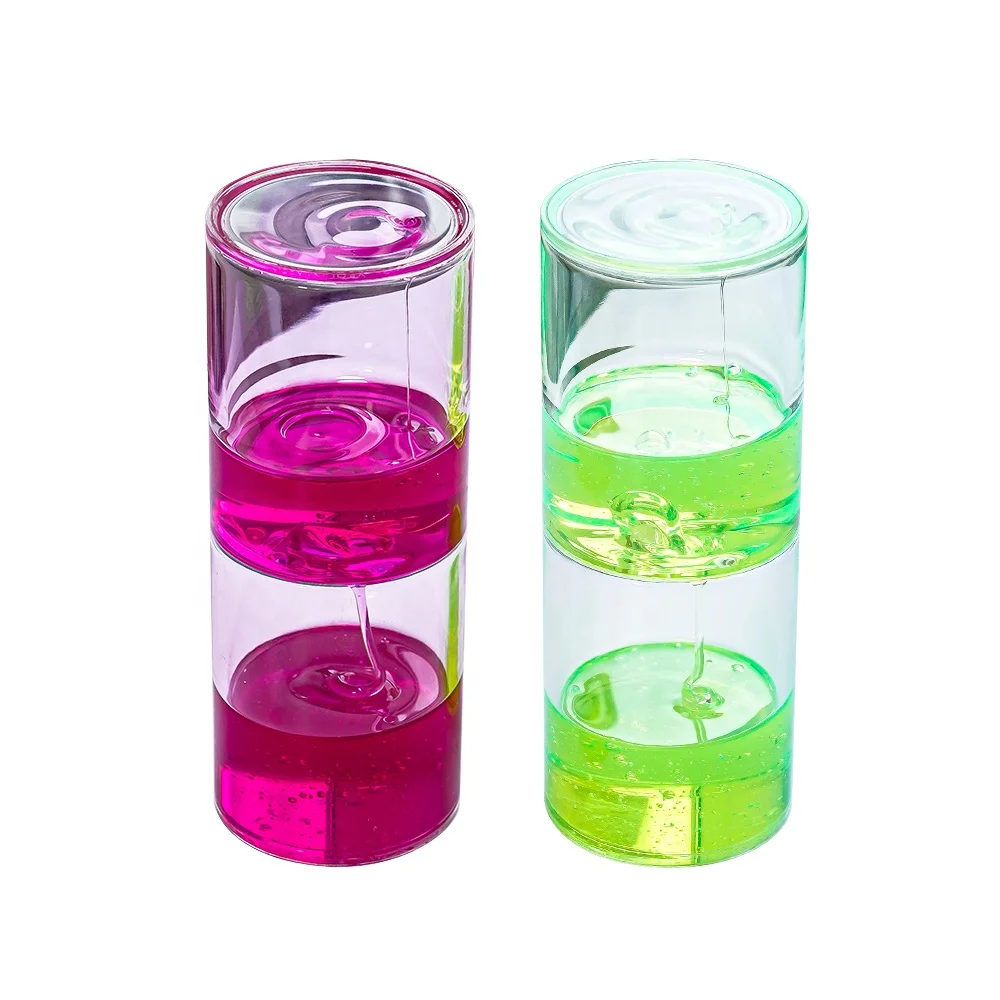 Liquid Timer Oil Hourglass Sand Timer Sensory Ooze Tube for Gifts Toys Office Decoration