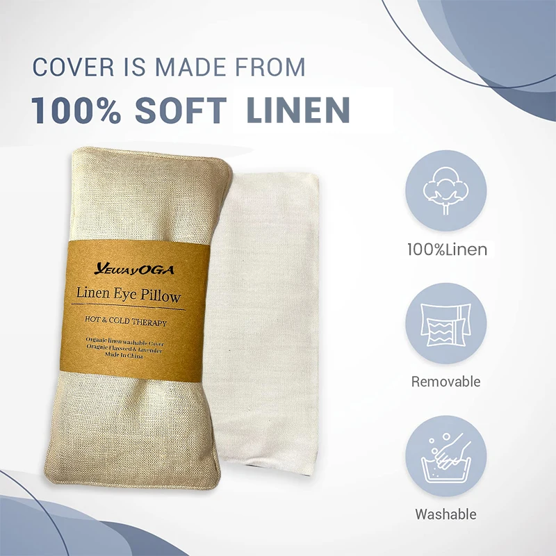 Yeway Hot Sell Linen Weighted Lavender Eye Pillow Draws On Soothing Scent For Relax Hot Or Cold