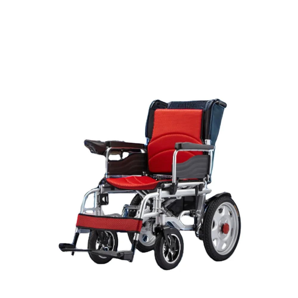 Lightweight Carbon Steel Portable Electric Wheelchair Class I Motorized Power Folding Rehabilitation Equipment