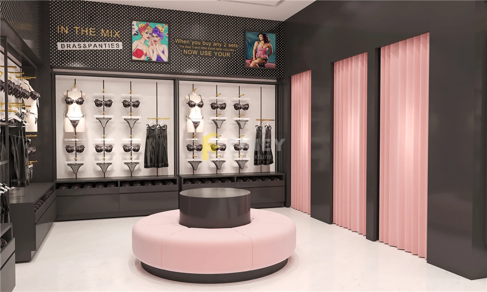 Customized Retail Women's Underwear Shop Interior Design