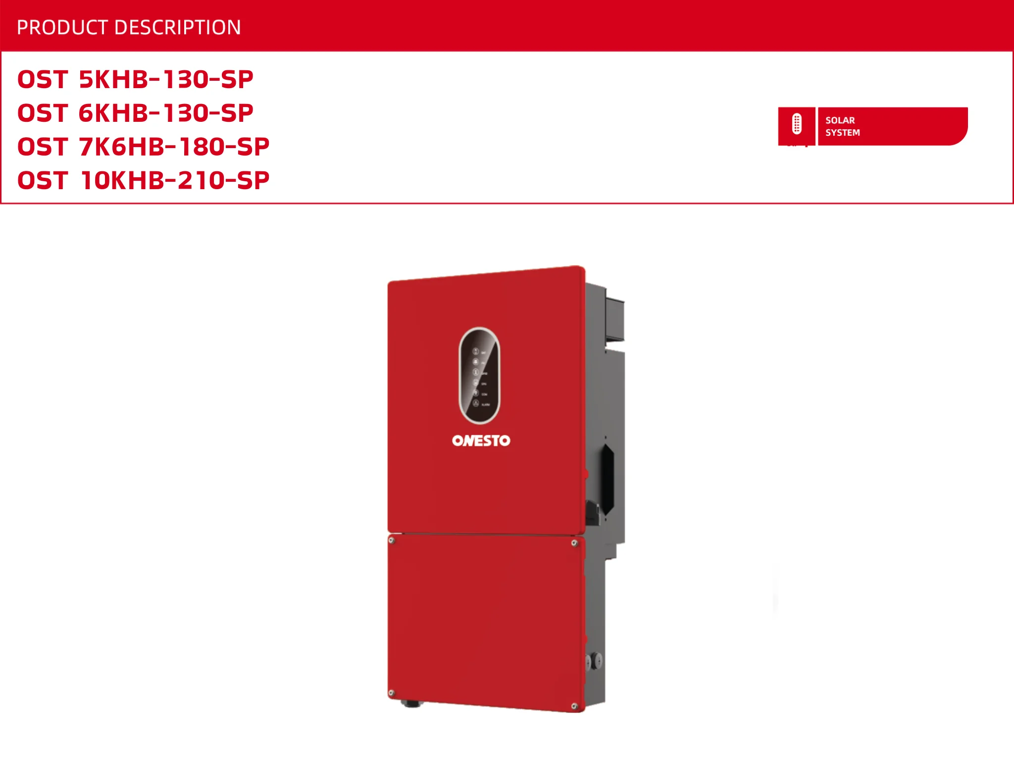 Onesto Solar On Grid Inverters 5kw 6kw 7 6kw 10kw Split Phase Grid Tie