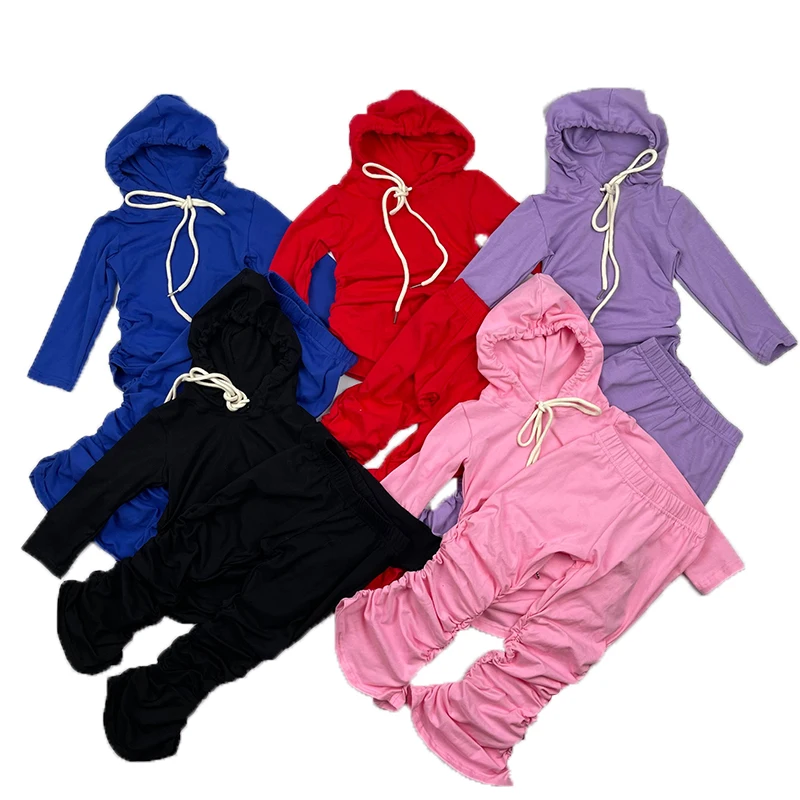 Разноцветный детский хлопковый спортивный костюм и комплект с толстовкой на ребенка старше для маленьких девочек наборный штаны из двух предметов; Костюмы в стиле «Мама