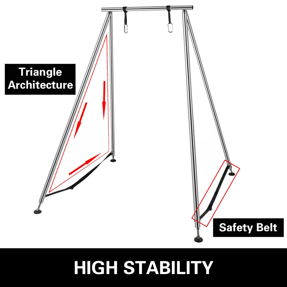 Versatile Fitness Yoga Stand for Home & Outdoor | Easy 5-Min Setup |  Supports Yoga Aerial Silks, Swings, Hammocks, Olympic Rings | Stable Solid