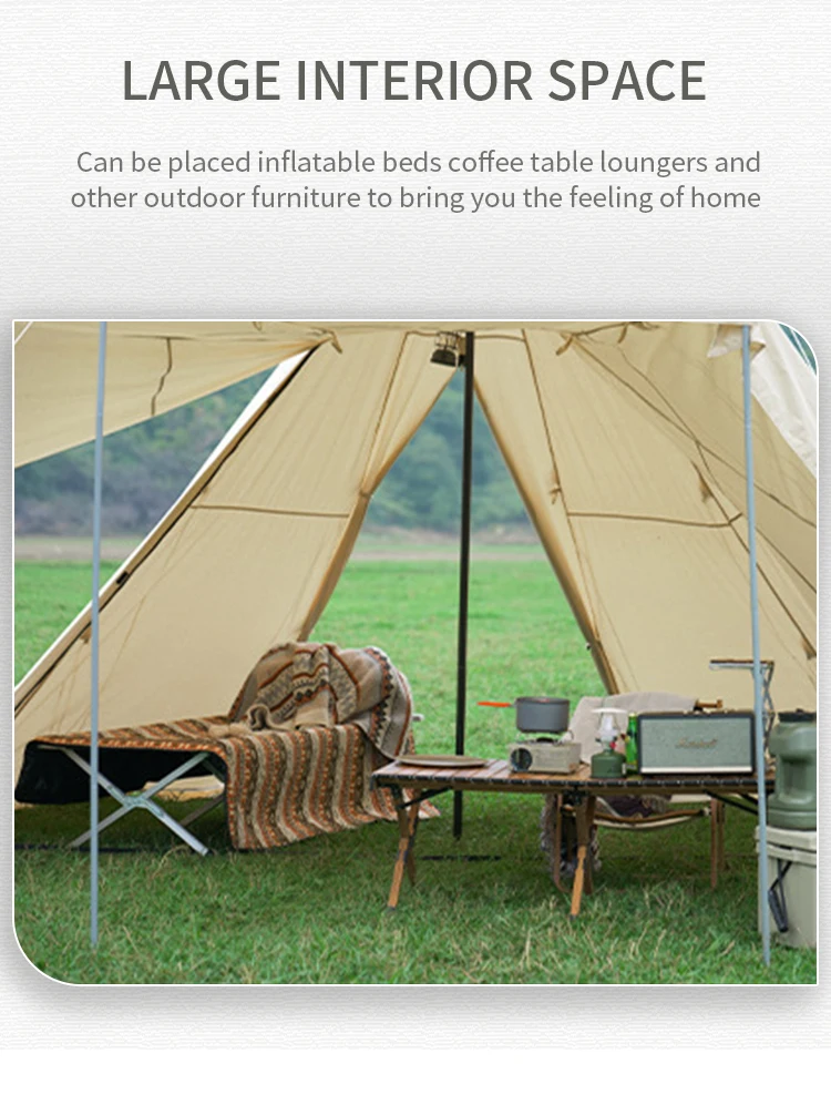 Customizable Pyramid Tent Vintage Waterproof Sunscreen Double ...