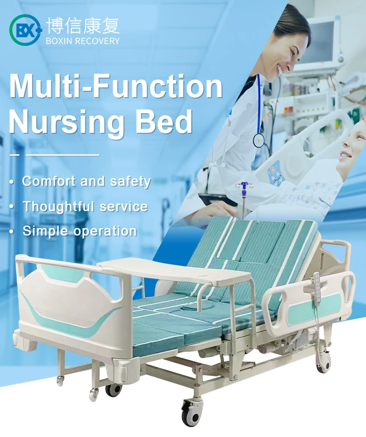 Ce Iso Cheap Homecare Bed Multifunctional Hospital Nursing Bed Electric