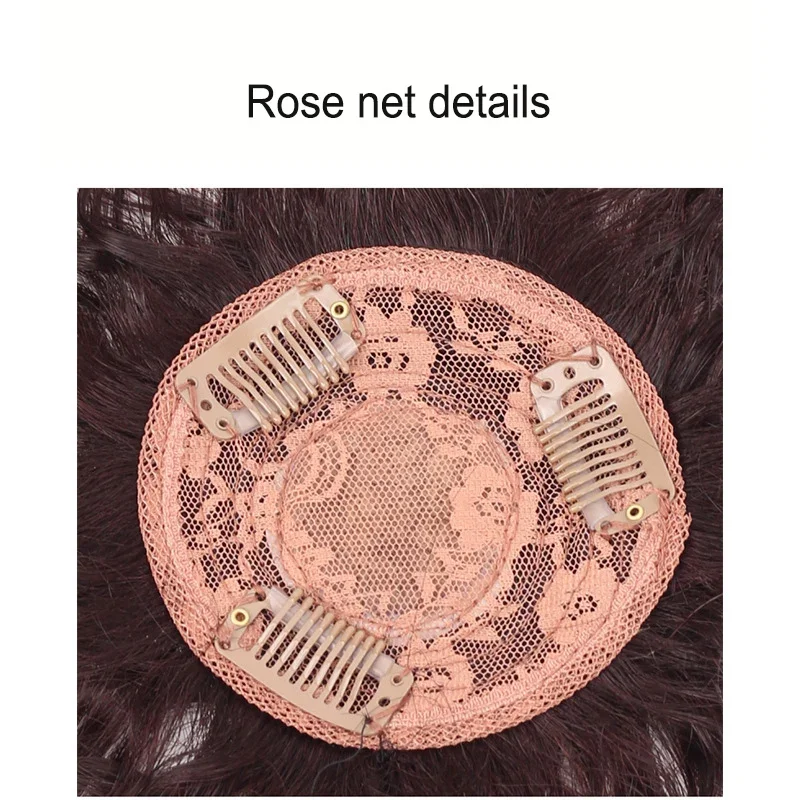 100 % Echthaar, Corn Wave-Stil, realistischer Haaraufsatz für Frauen, Rosennetz, 3 Clips, 15,2 cm, Clip-in-Verlängerung_voghion.com