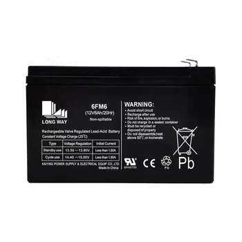 LONGWAY 12V6Ah High Quality Gel Battery Hot Selling for Electric Bicycles Scooters Golf Carts UPS & Lighting
