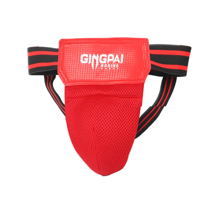 High Duality Groin Protection Kick Boxing MMA Sports Maya Hide Leather Boxing Equipment Crotch Guard for Sale
