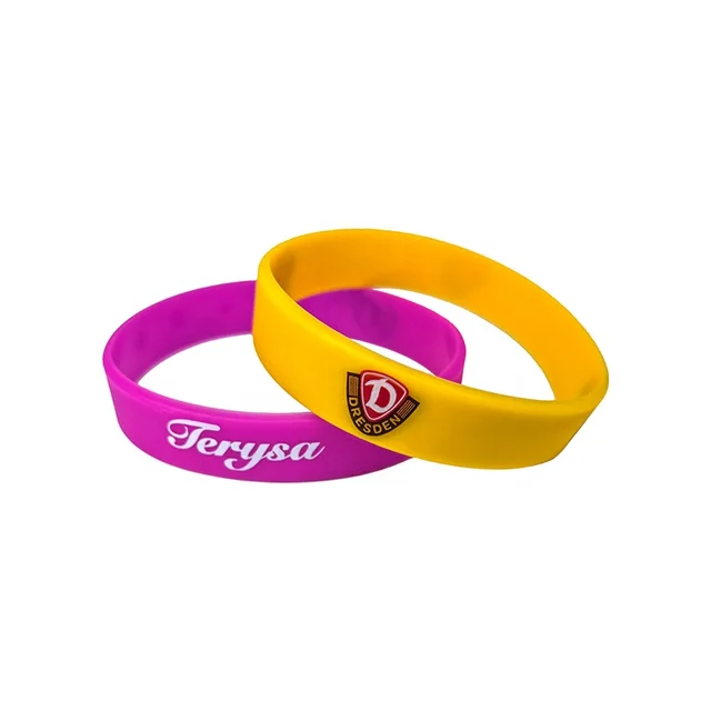 Eco-friendly kids size colorful rubber wristband custom