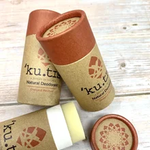 Wholesale Manufacturer Push Up Paper Tube Empty Deodorant Container 100% Biodegradable Plastic Free Lip Balm Paper Tube