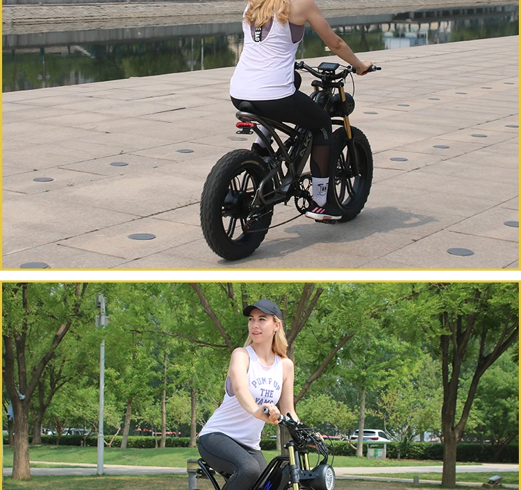 Usa Stock 500w 750w 1000w Akez Off Road Electric Bike Fat Tire Ebike