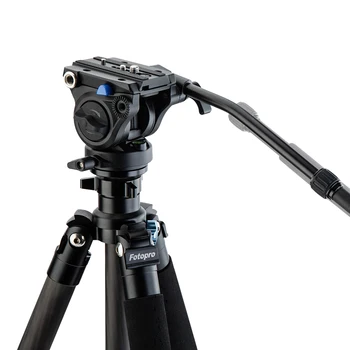 Fotopro Lightweight Fluid Drag Pan Head Heavy Duty Tripod Fluid Head 360 Rotating DSLR SLR Video Cameras Head detail image