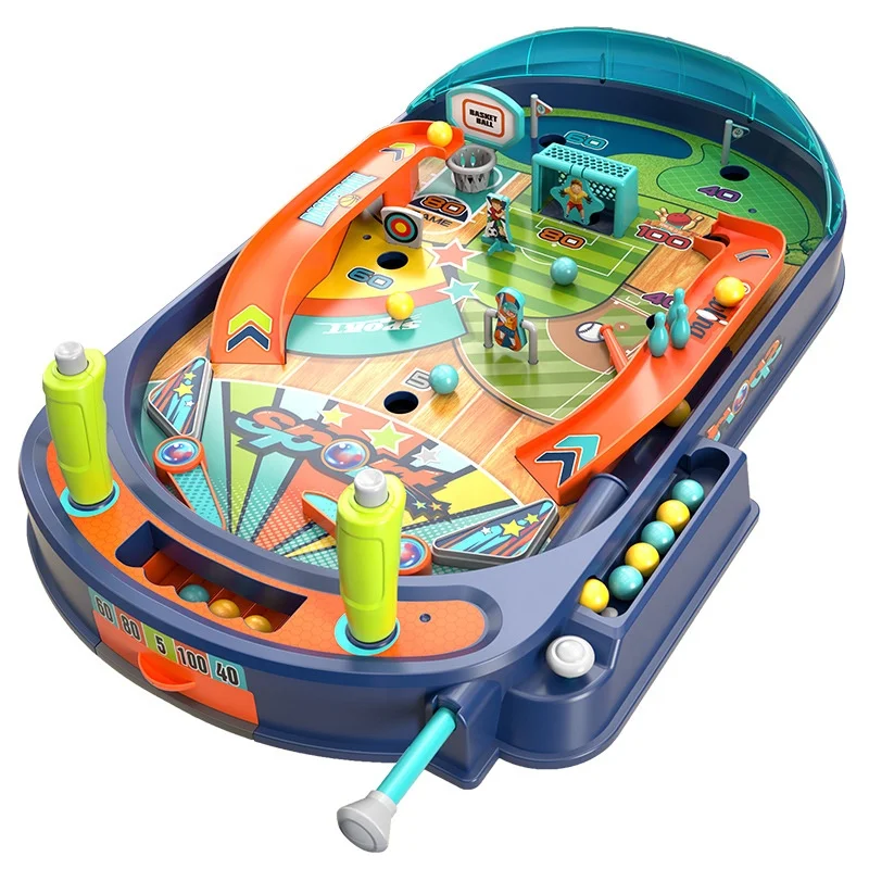 Samtoy Classic Educational Plastic Interactive Mini Shooting Table Game Finger Exercise Space Pinball Machine Game for Kids