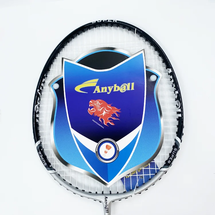 Popular  Professional Aluminum Alloy Cheap String Badminton Racket Single Piece Racquet With String and a bag factory