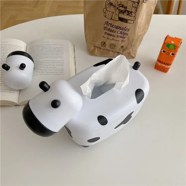 UCHOME Small Cow Tissue Box Factory Direct Spot DIY Creative Stickers Multi-function With Toothpick Box Small Cow Tissue Box