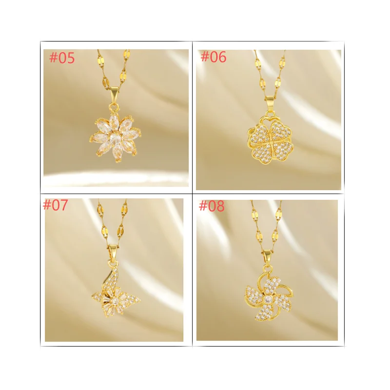 Gold Moonstone Sun Spinner Necklace - Stress Relief
