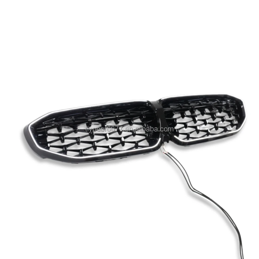 product tiypeor black front center star style car bumper kidney led light lamp grille grill for bmw 3 series g20 2019   2022 2020 2021-5