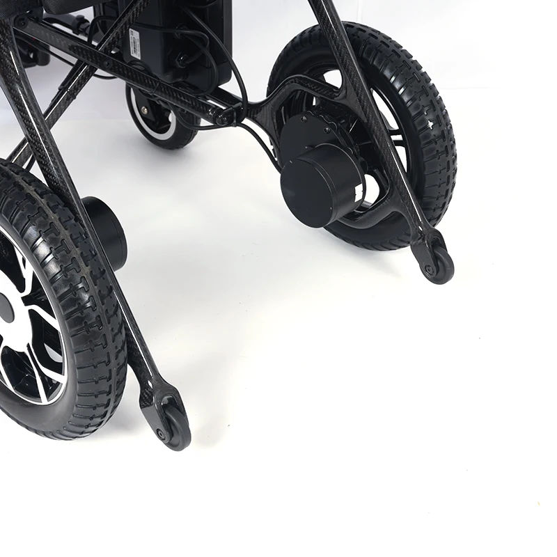 12.2kg  carbon fiber frame feather lightweight handicapped Carbon Fiber Electric Wheelchair breathable cushion can board-BZ-JY01 supplier