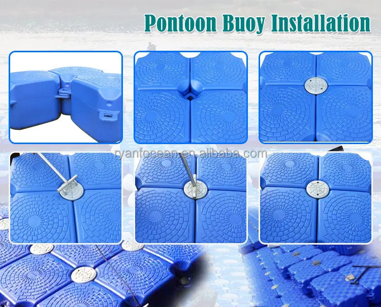 Hdpe Modular Floating Pontoon Dock Jetty With Accessories Motorboat
