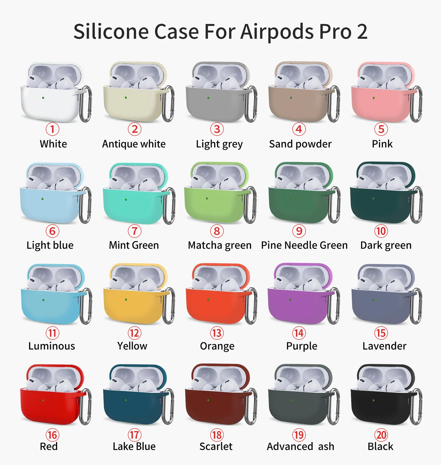 Новая модель многоцветный чехол из жидкого силикона для Airpods pro