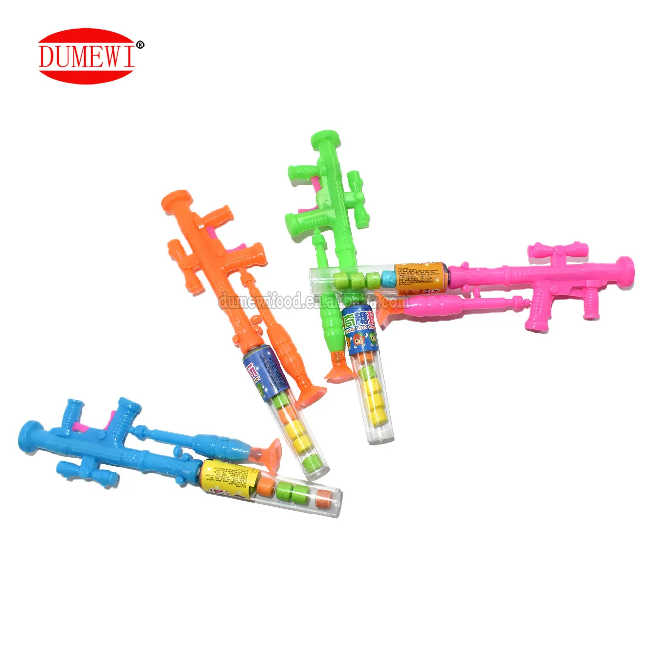 Забавный пластиковый игрушечный пистолет для стрельбы конфеты детей