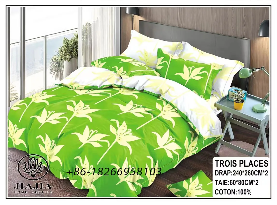 Wholesale Jimmy Two Bed Sheet And Two Pillowcases 3 Places Cotton Drap