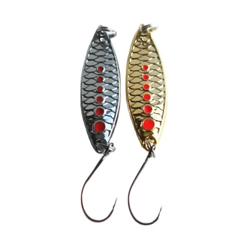 Lure Scale Leech Sequin Zinc Alloy Artificial Hard Bait Fake Bait Cocked Mouth Green Perch with Hooks Wholesale – Hard Lure – view 2