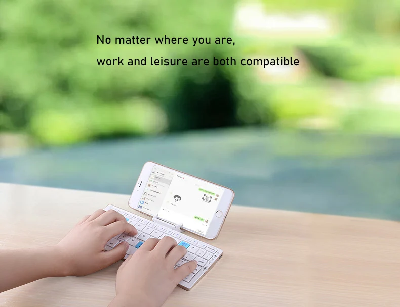 Foldable Keyboard Wireless BT Smartphone Recharge Folding Keyboard Portable Clavier Pliable
