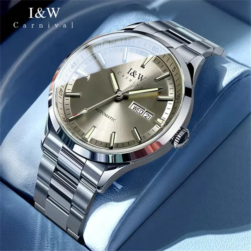 I&W 自動巻カーニバル Amazon.com: CARNIVAL Men's Automatic Watch,42mm Luxury