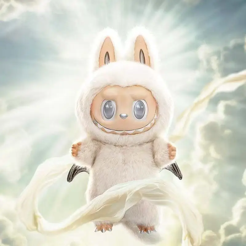 ZIMOMO ジモモ ぬいぐるみ キーホルダー LABUBU ホワイト デビル