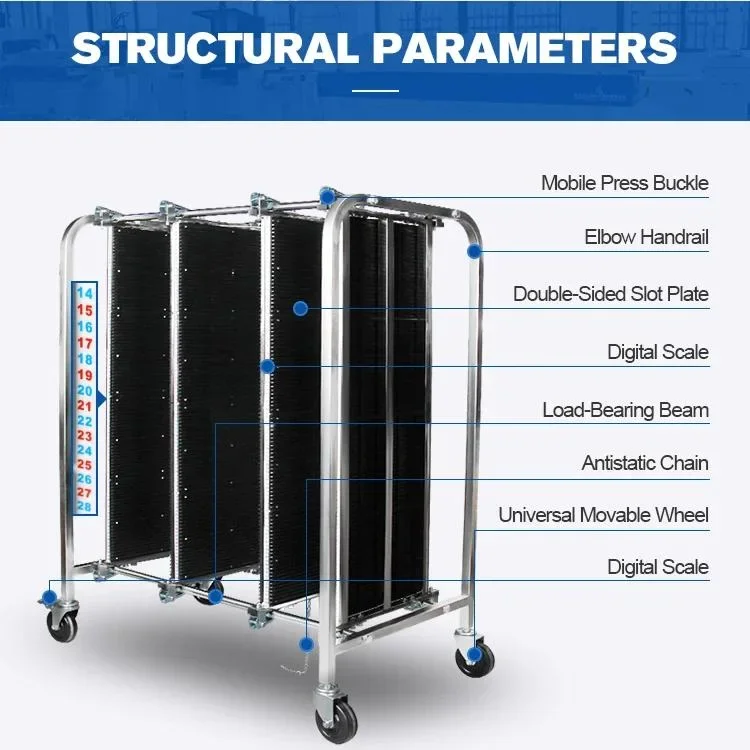 Pcb Core Cart ESD PCB Trolley Carts Antistatic SMT Circulation Trolley Cart for PCB ...