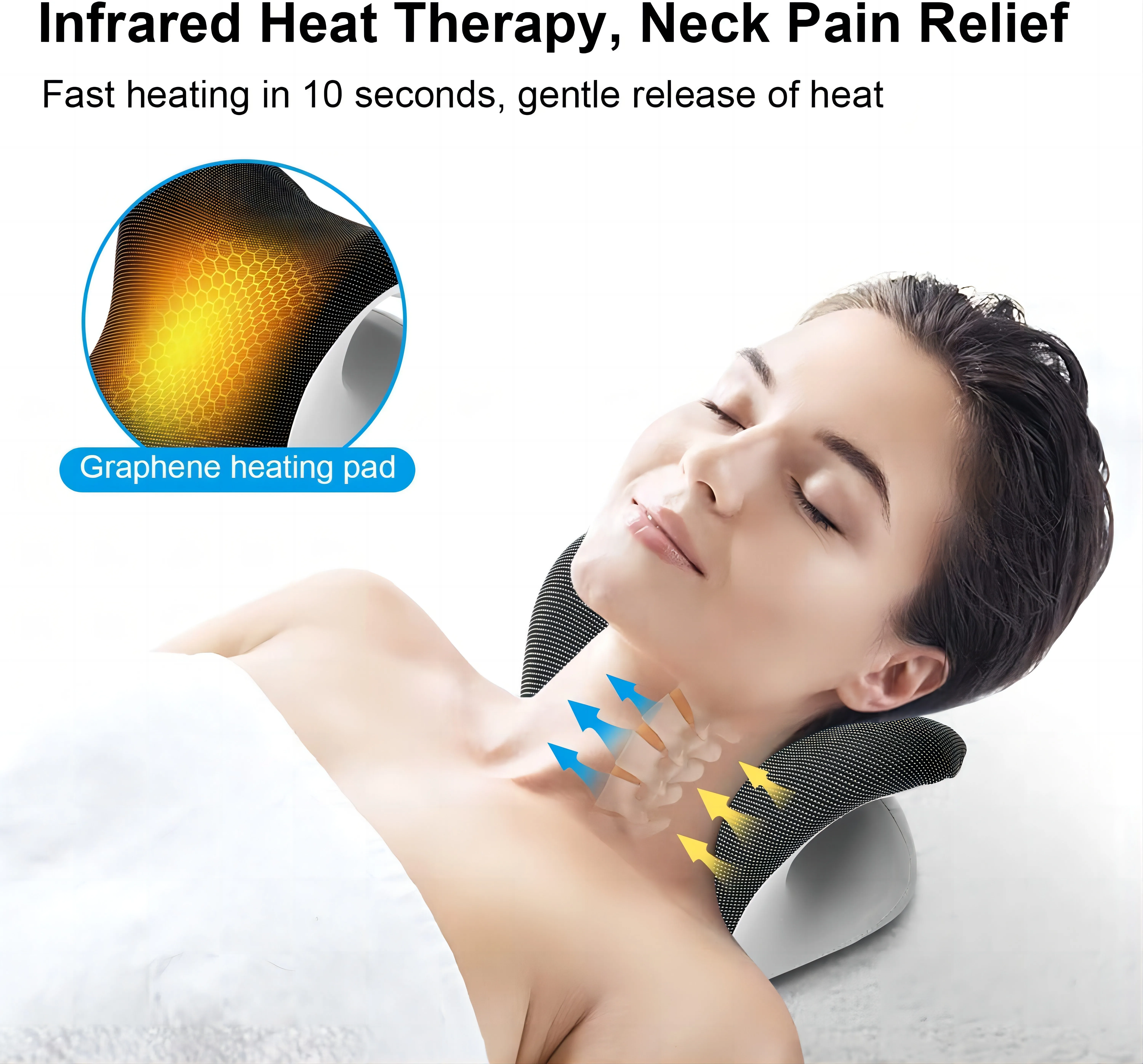Heated Neck Stretcher With Therapy Pillowcase Neck And Shoulder Relaxer Pillows Heated