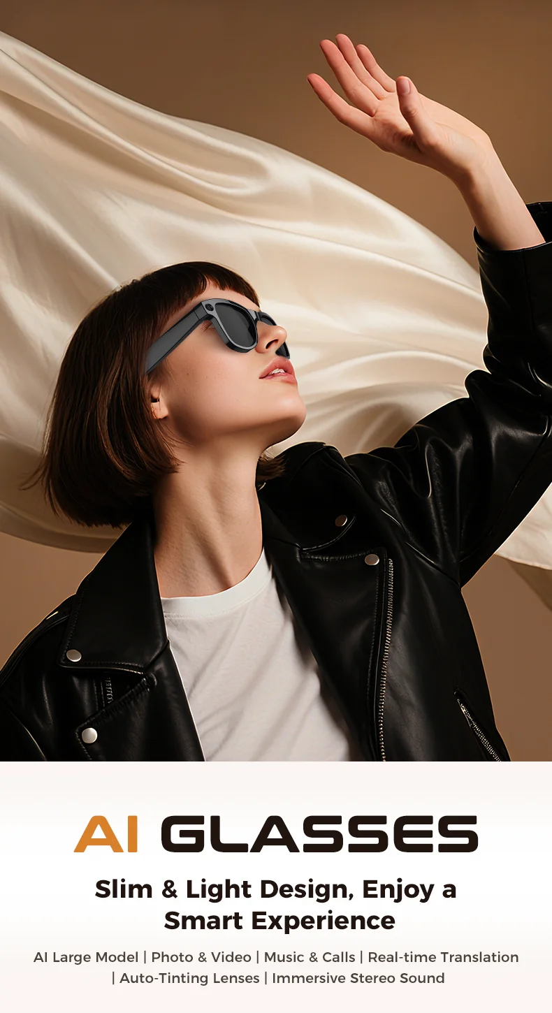 Welcome OEM Order, Factory Whole Selling Sanvnet Gs5 Max Ai Smart Glasses Charging Case Dual Lenses Ai Translation 8mp Camera Eyewear Ai Smart Wearable Headset Chatgpt - Buy Ai Smart Glasses 8mp Camera Sunglasses charging Case Smart Glasses sanvnet Ai Smart Video Sunglasses